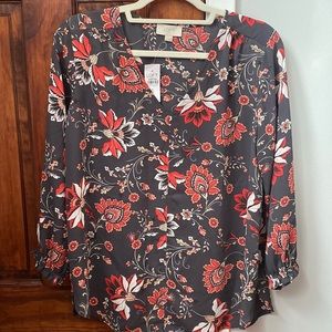 Loft floral blouse NWT